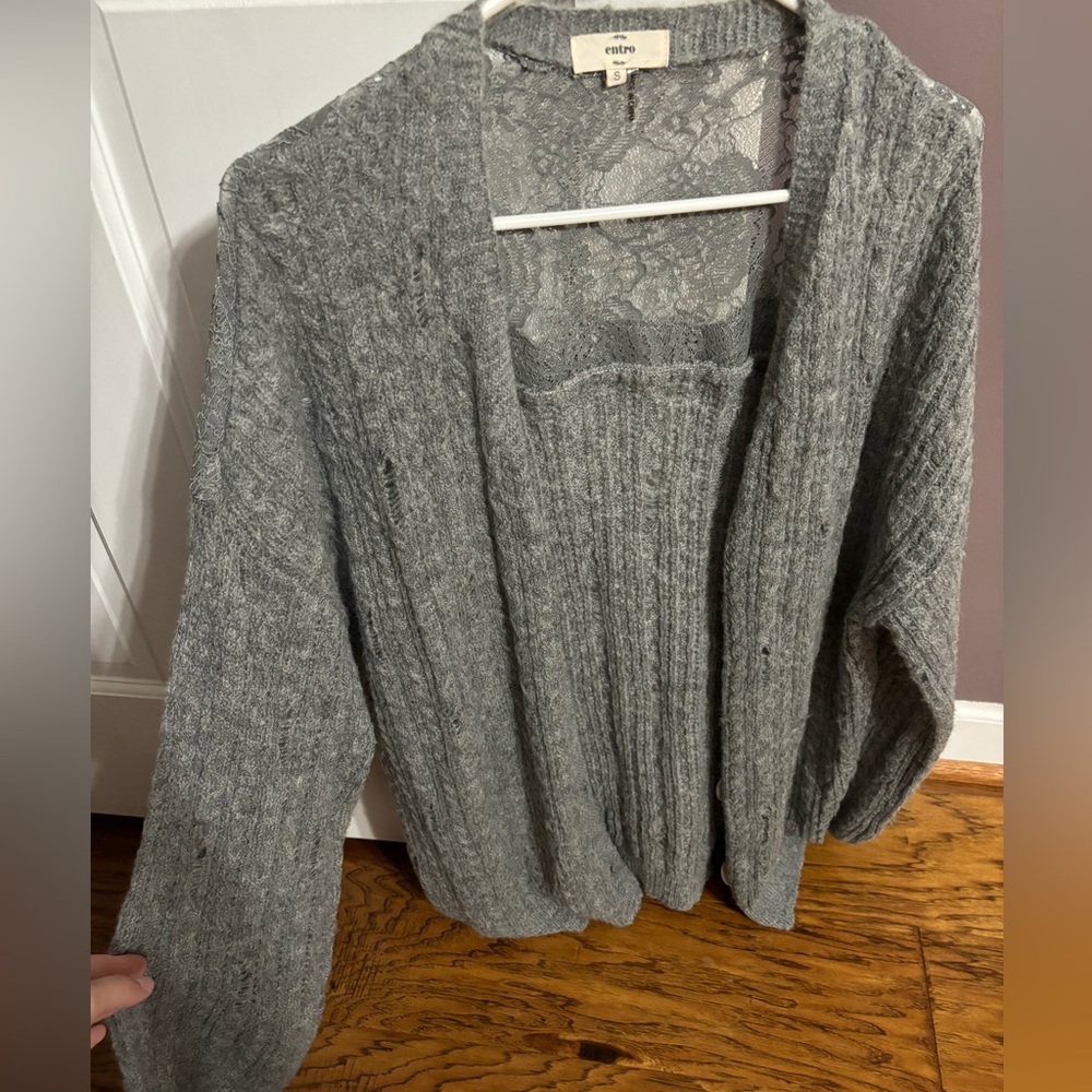 Grey cardigan